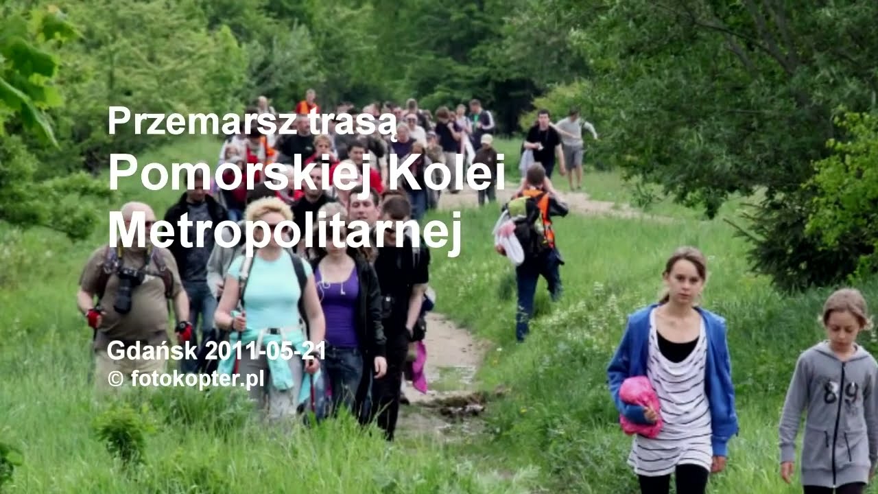 Przemarsz trasą Pomorskiej Kolei Metropolitalnej