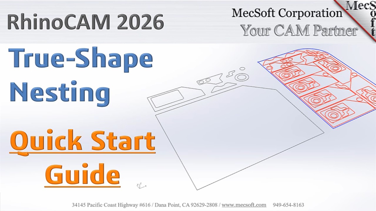 RhinoCAM 2026 True Shape Nesting Quick Start