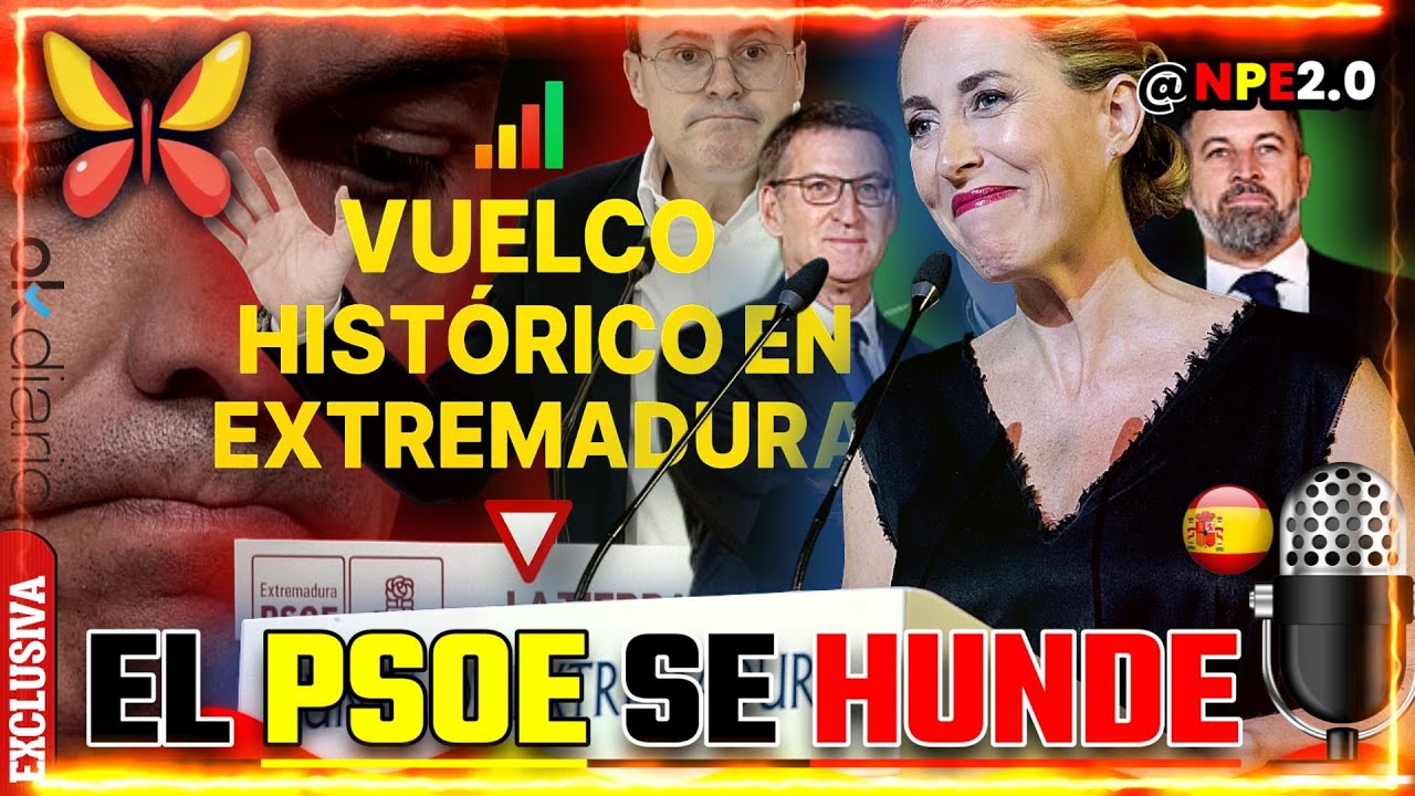 🦋 Elecciones Extremadura 2025: Encuesta 📊 Guardiola arrasa, el PSOE se hunde, Vox sube 🗳️🎙️ #podcast
