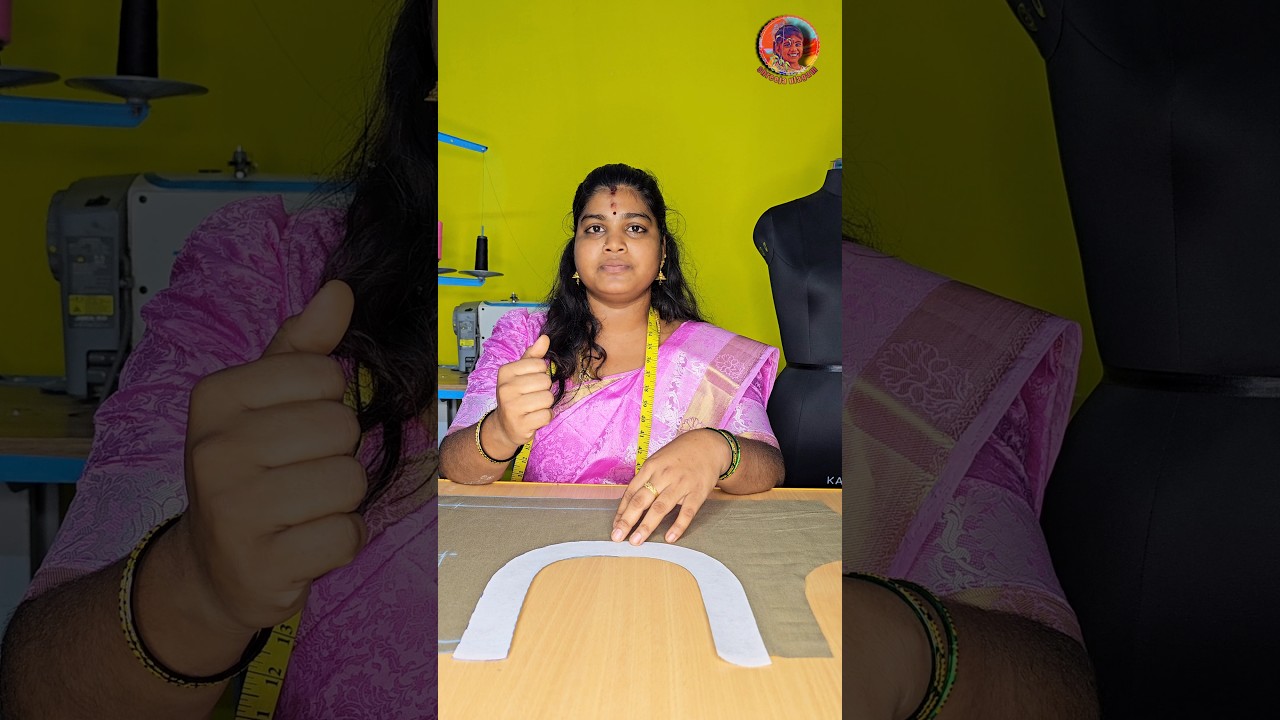 blouse neck canvas cutting in Tamil #tailoring #sewingtips #blousedesign #blouse
