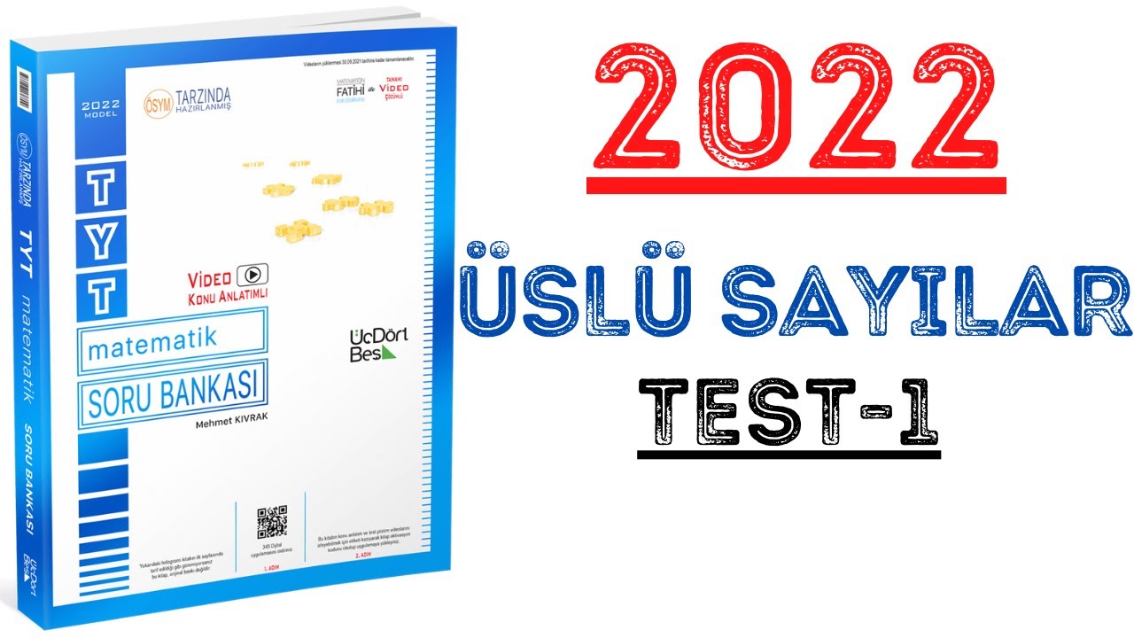 (2022)345 TYT MATEMATİK | ÜSLÜ SAYILAR TEST-1 | #yks2022 #tyt2022 #2022tayfa #345