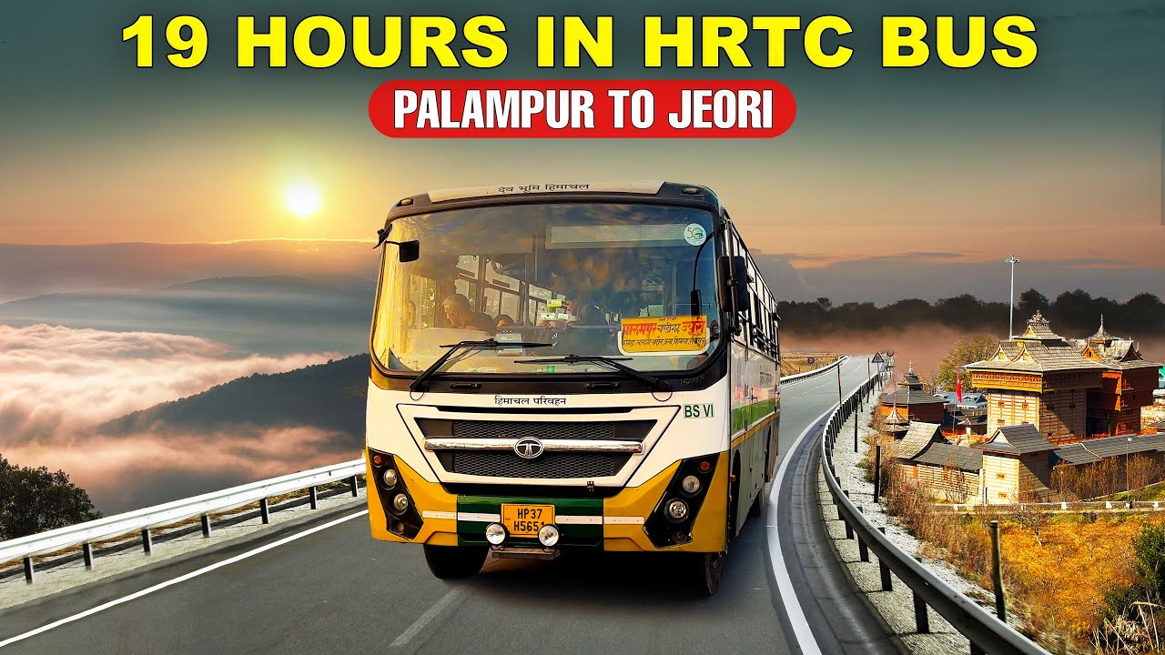 PALAMPUR TO JEORI by HRTC bus | Via Kangra-Chandigarh-Shimla | पालमपुर से ज्यूरी | Himbus