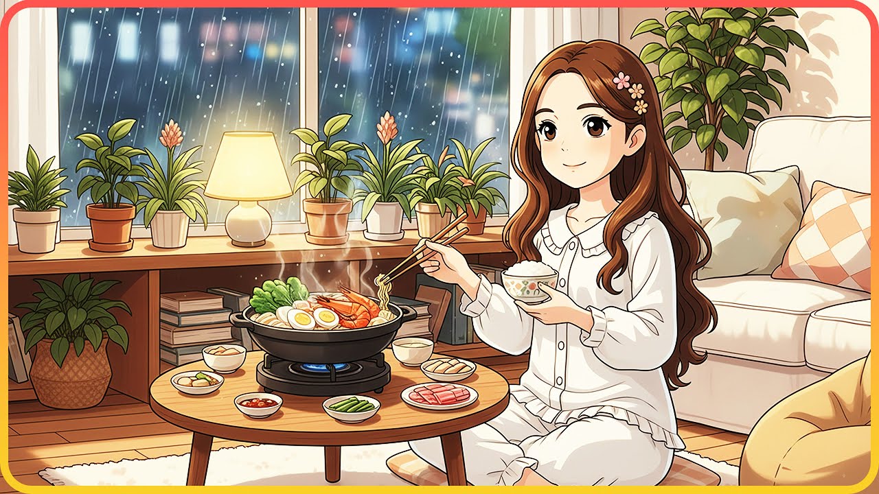 A Gentle Day of Living Alone | Slow life & Home Cooking | Ghibli Style Video