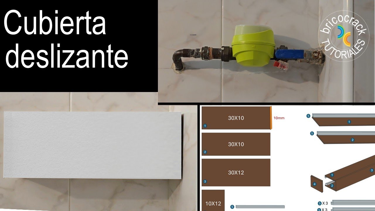 Caja registrable para ocultar el contador del agua en el cuarto de baño (Bricocrack)
