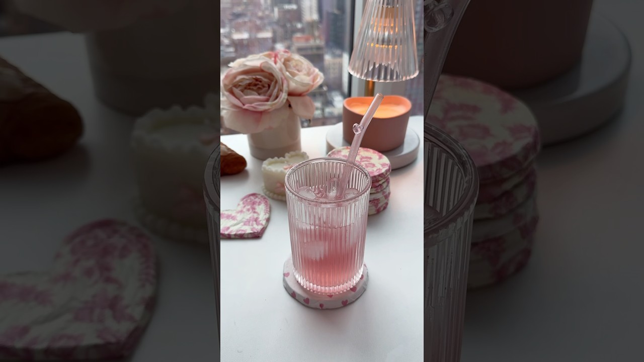 DIY pink coasters 🎀 