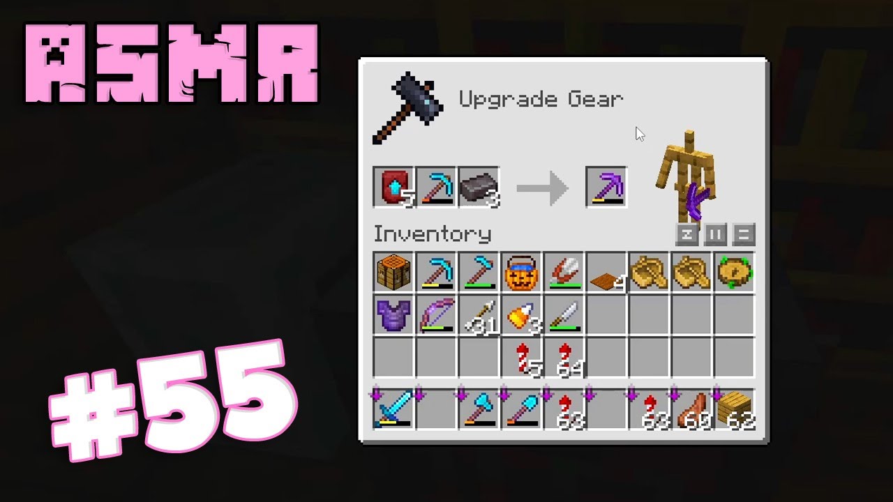[ASMR] Minecraft Survival #55 - Netherite Tools + Villager Trading (Keyboard Sounds + Whispering 💤)