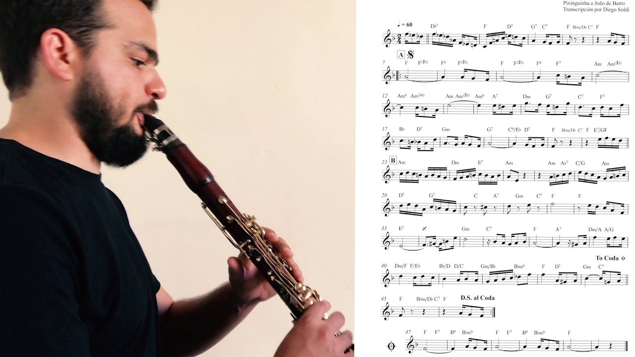 Carinhoso Bb Clarinet (Pixinguinha Choro) Sheet Music