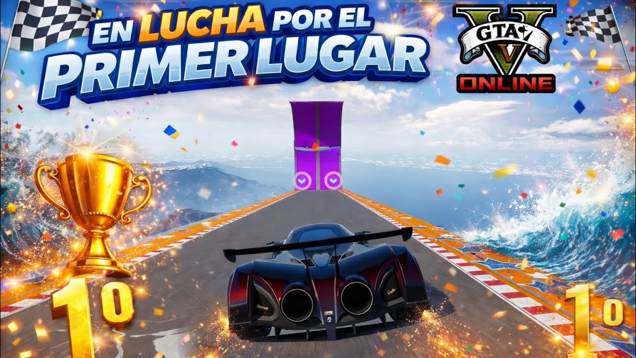 GTA V ONLINE - CARRERA LARGA LUCHA POR EL PRIMER LUGAR 🔥