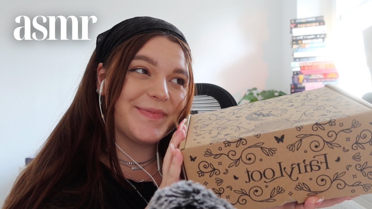 ASMR fairyloot july book unboxing 🧚🏻✨ *whispered book haul*