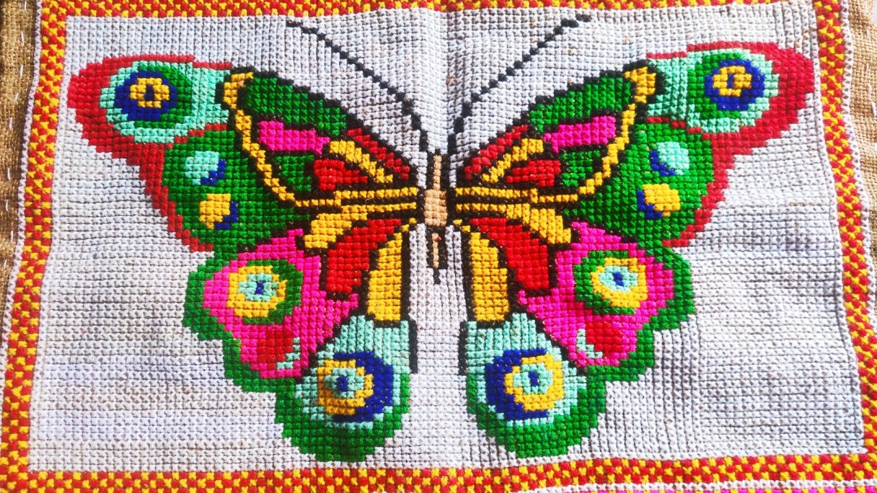 #asondesign #sittingmatdesign butterfly ason design || doormat, tablemat design || border design