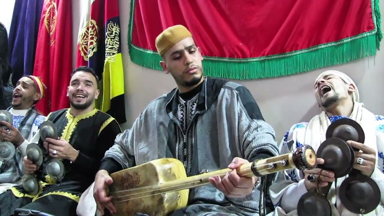 معلم حكيم و عبد الله الساحلي - ݣناوة ليلة - (حمادي )🤍🤍💚💚🤍🤍 maalem hakim & sahli -gnawa lila-(Hamadi)