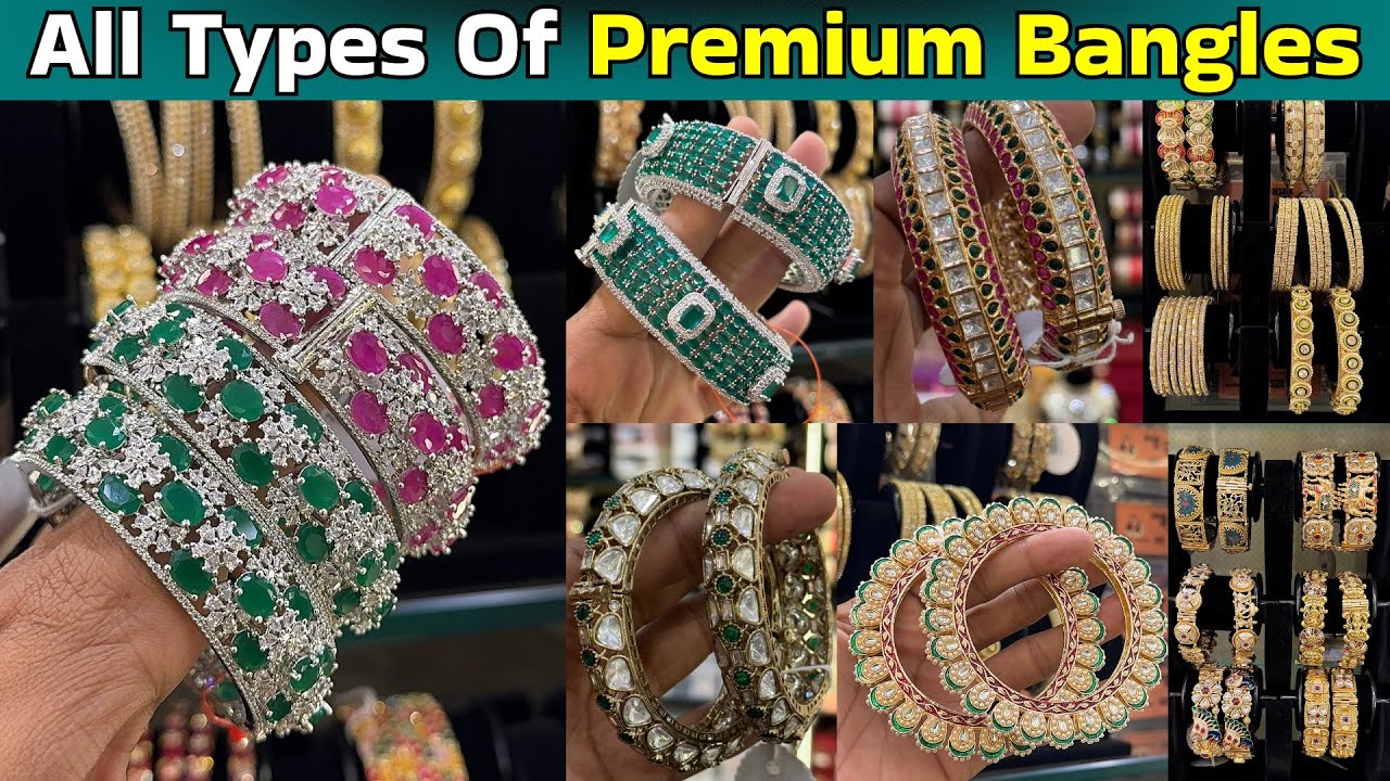 All Types of Premium Bangles Wholesale Shop | AD, Moissanite, Glass, Polki, Pachi Kundan Bangles