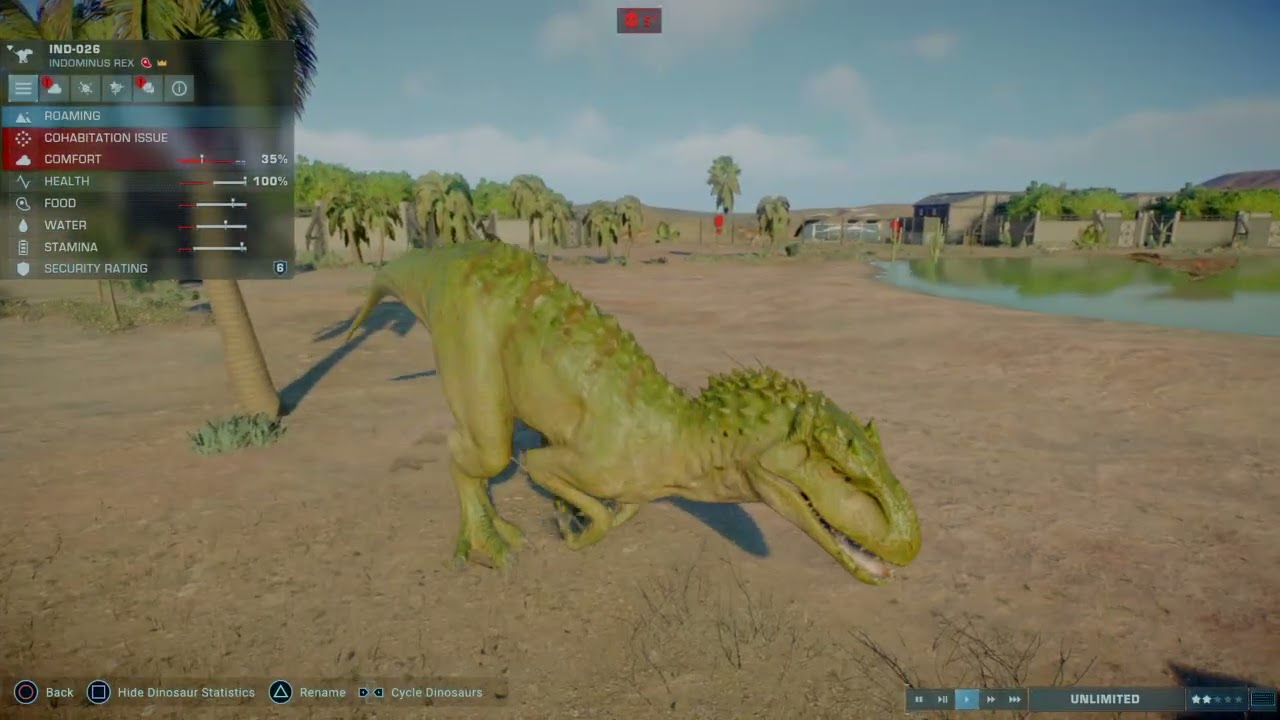 Dinosaur battle royale in Jurassic world evolution 2