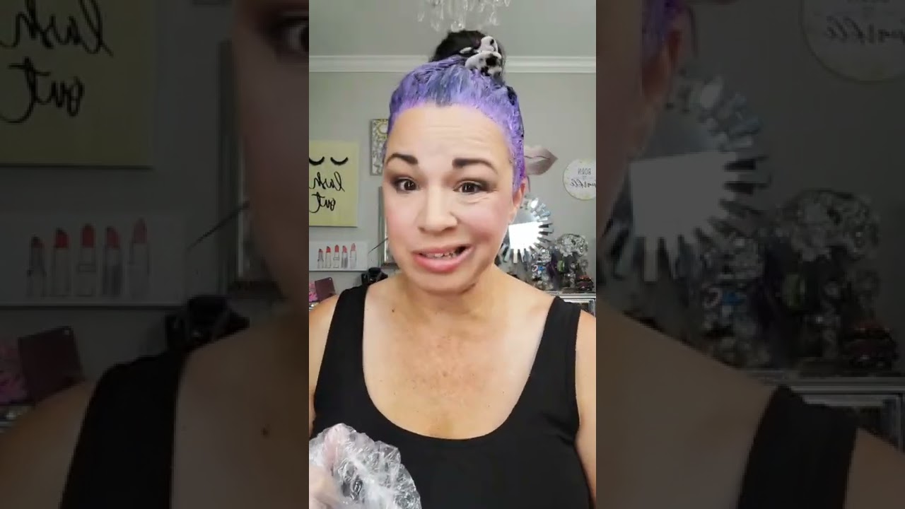 Gray Hair Touch Up with Purple Arctic Fox