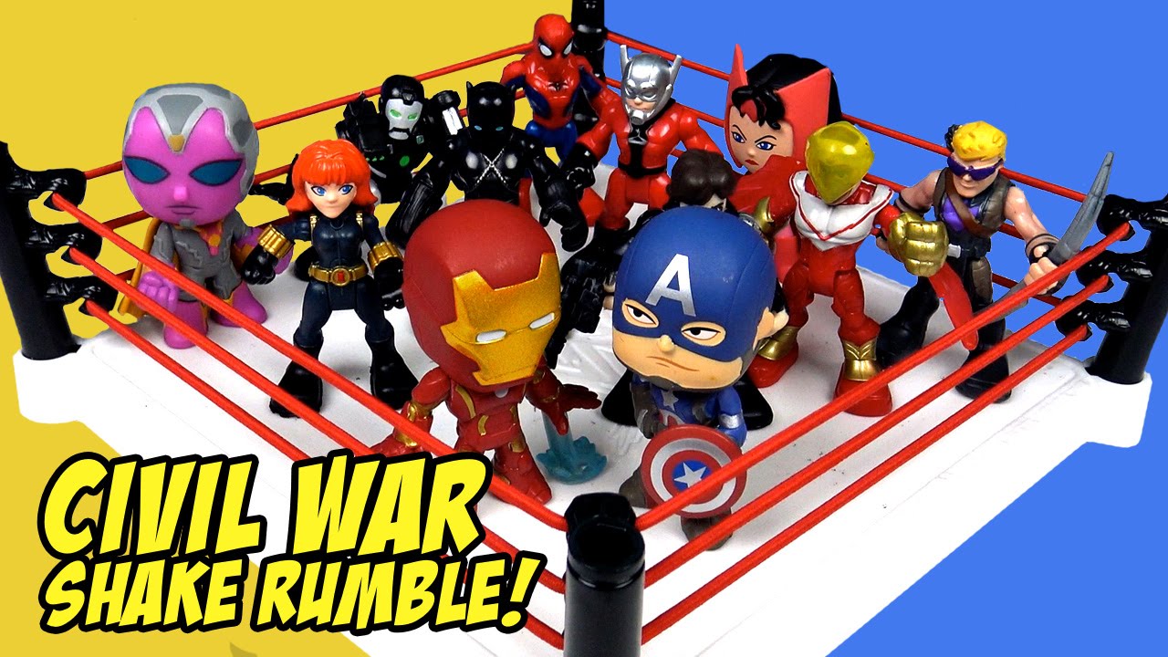 Captain America vs Iron Man Civil War Shake Rumble!