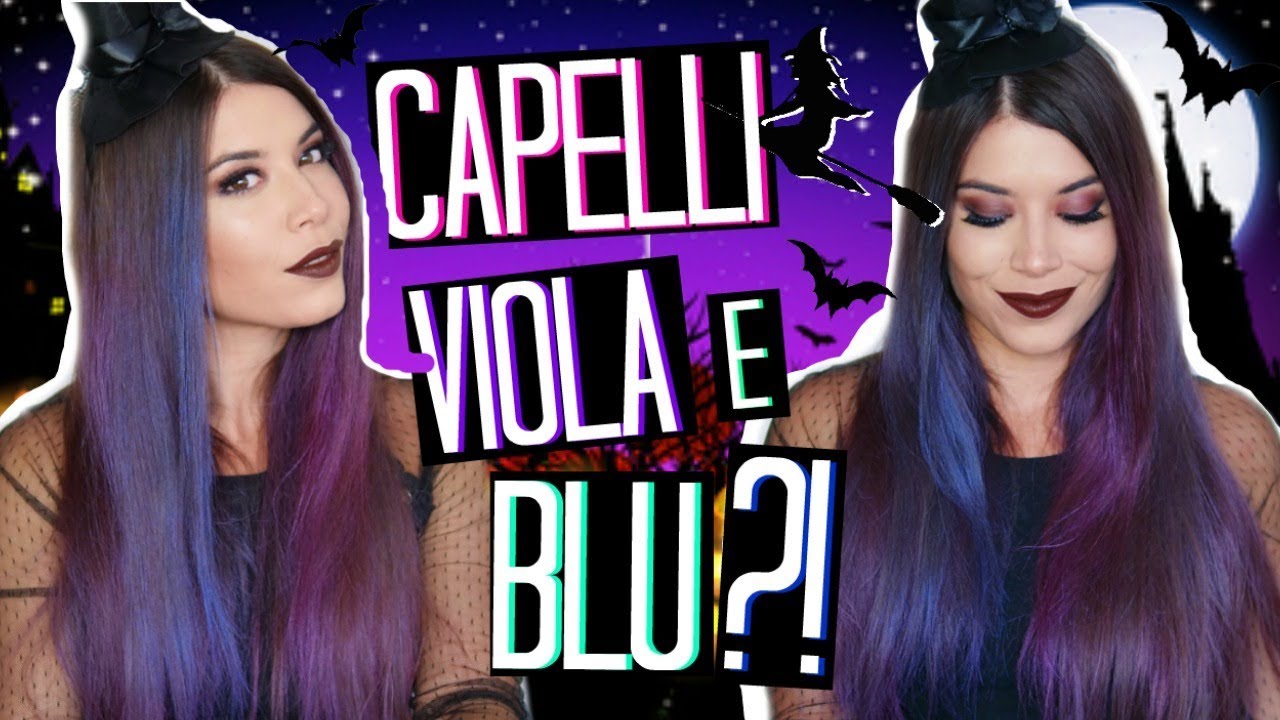 CAPELLI VIOLA E BLU?! HALLOWEEN 2018 🎃LAST MINUTE SUPER FACILE E VELOCE! | Adriana Spink
