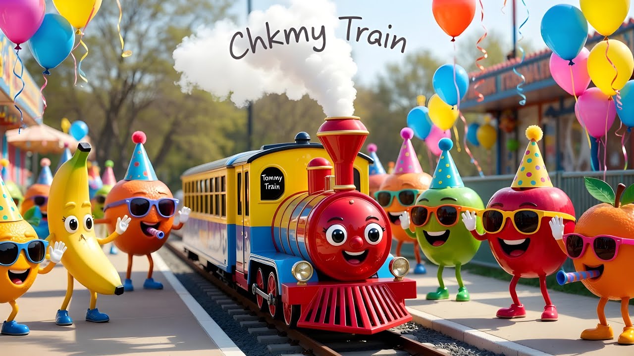 हम्प्टी ट्रैन और उसके फल दोस्तों से मिलिए | Humpty the Train on a Fruits Ride | Kiddiestv cartoon 