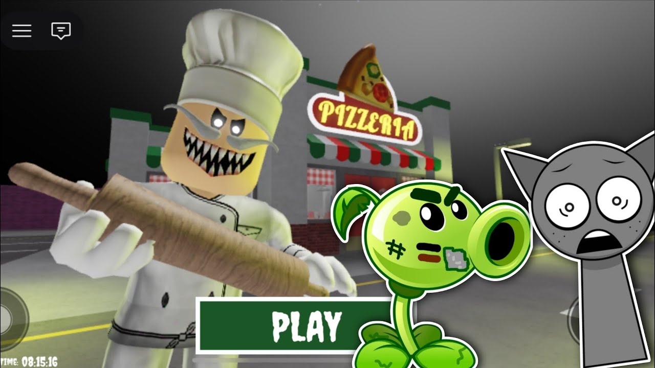 Escape Pappa Pizza's Pizzeria Play As Plant And Gery Sprunki