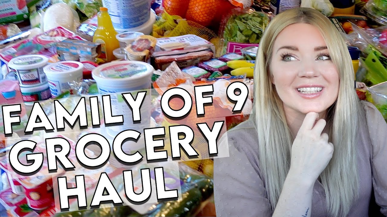 FAMILY OF 9 Monthly GROCERY HAUL // Costco, Trader Joe's (October)
