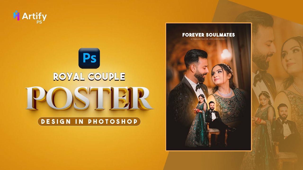 Couple Poster Design in Photoshop | Photoshop Tutorial | @ArtifyPS