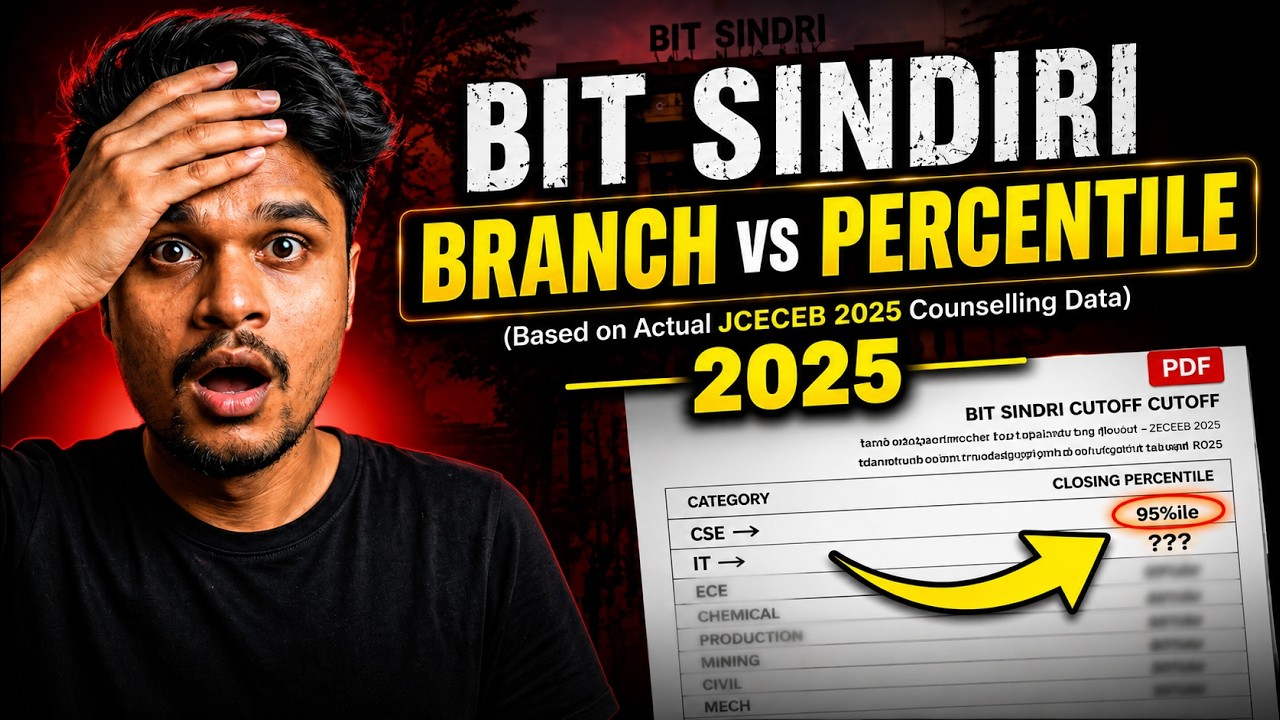BIT Sindri 2025 Cutoff EXPOSED 😱 | Percentile vs Branch | All Categories | JCECEB 2026