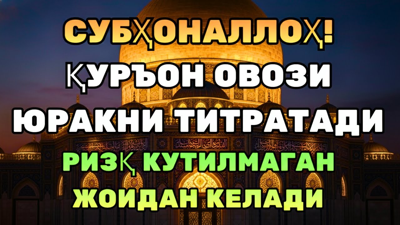 ВОЙ! ҚУРЪОН ОЯТЛАРИ ҚАЛБГА ТИНЧЛИК, ҲАЁТГА БАРАКА!