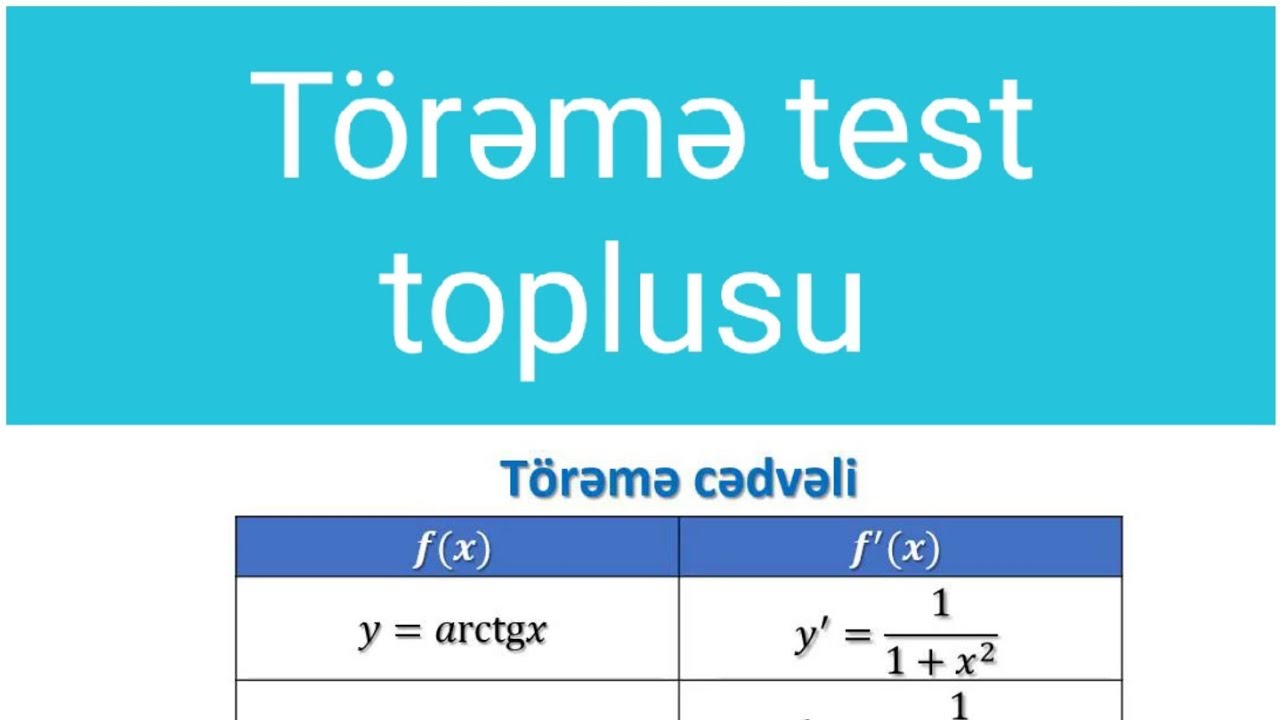 Funksiyanın böhran nöqtəsi ,funksiyanın atma və azalma aralıqları ,ekstremum nöqtələri ,ən böyük