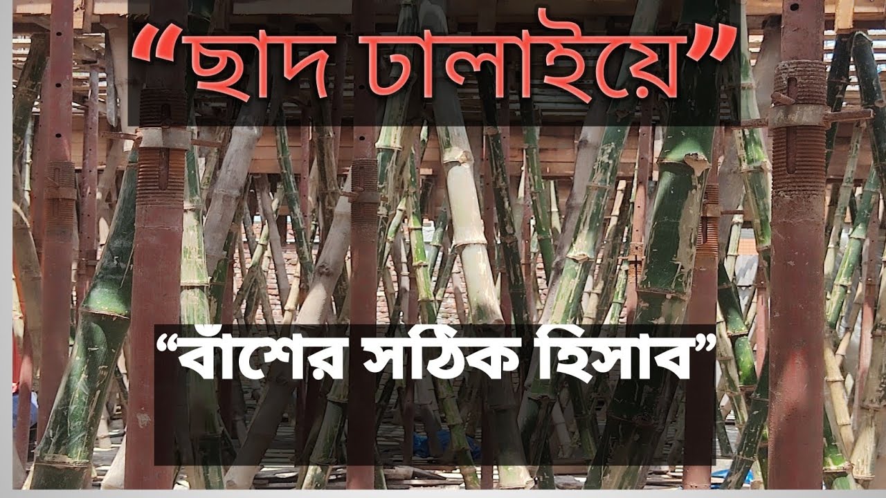 “30x30 ছাদ ঢালাইয়ে কয়টা বাঁশ লাগবে? | বাঁশের সঠিক হিসাব ও দূরত্ব”
