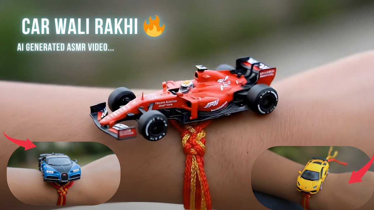 Car-Themed Rakhi ASMR | Satisfying video #rakhi #cars #asmr #sarisfying #aivideo #veo3 #india 