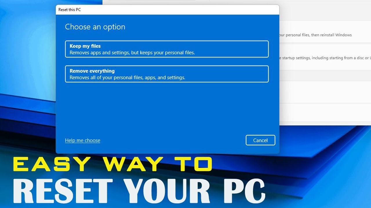 How to Reset Your PC | Windows 10 & 11 Tutorial