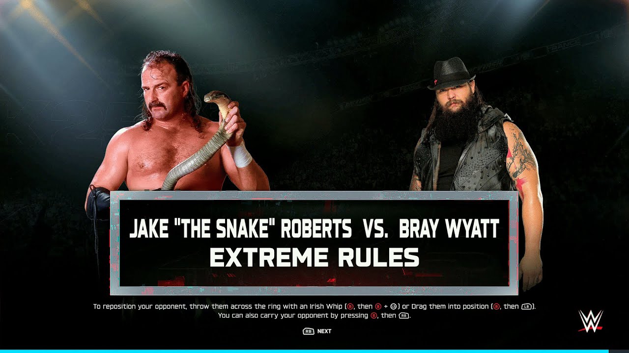WWE 2K25 FULL MATCH - Jake Roberts vs. Bray Wyatt - Psychotic Showdown Mind Games