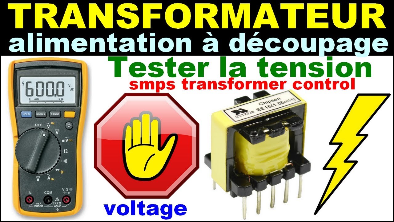 Tester la tension d'un transformateur alimentation &agrave; d&eacute;coupage &eacute;lectronique - smps transformer