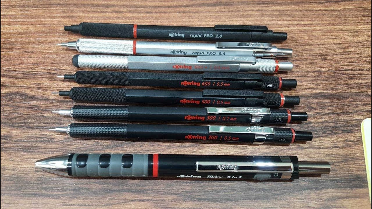 รีวิว ดินสอกด เขียนแบบ  Rotring Rapid Pro, 300 500, 600, 800 plus ของแท้ ของหายากในไทย