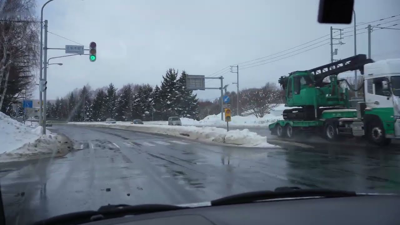 【車載動画】２０２６年１月　北海道恵庭市〜北広島市大曲　国道３６号線
