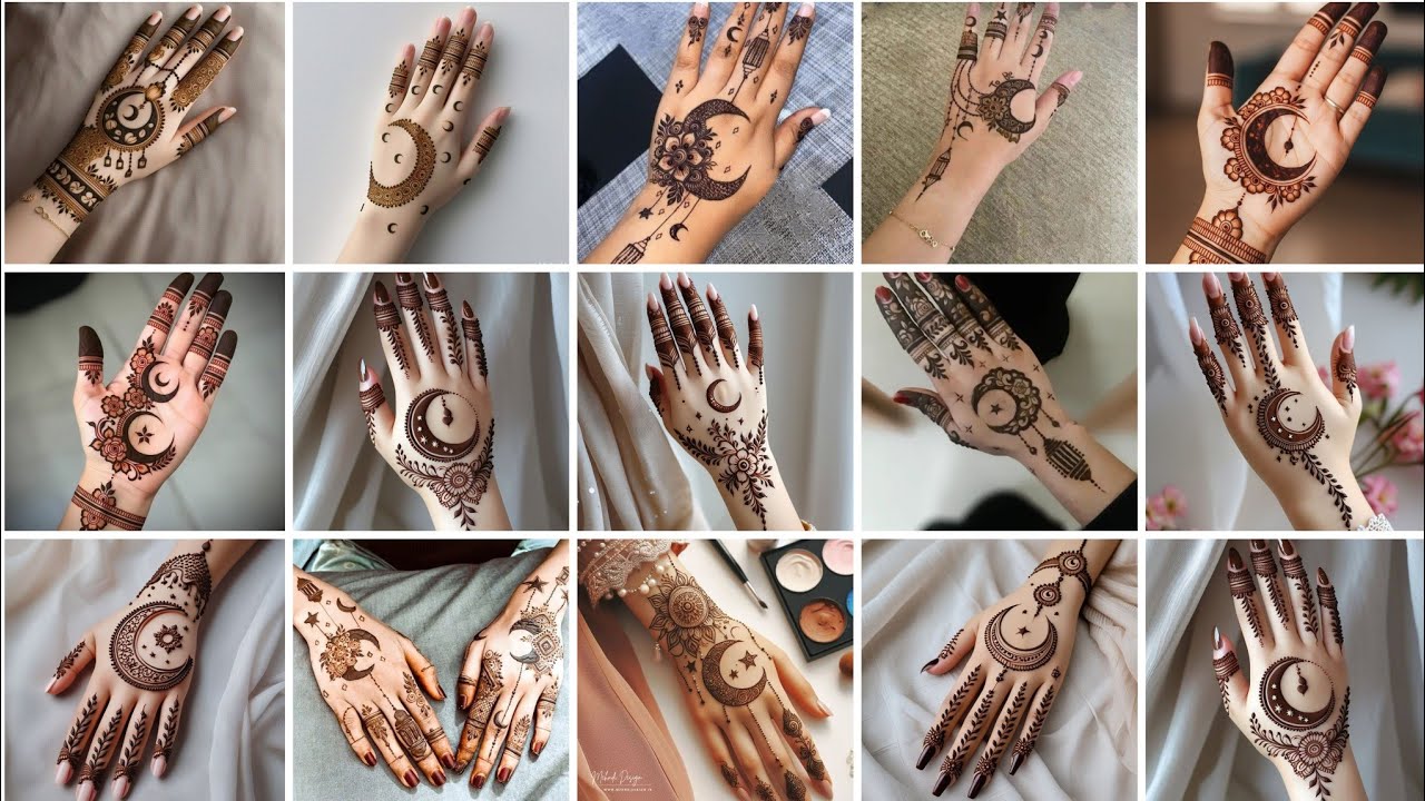 Latest Ramadan mehndi design 2026/Simple Eid Mehndi Design 2026/Chand Mehndi Design/Moon Mehndi 