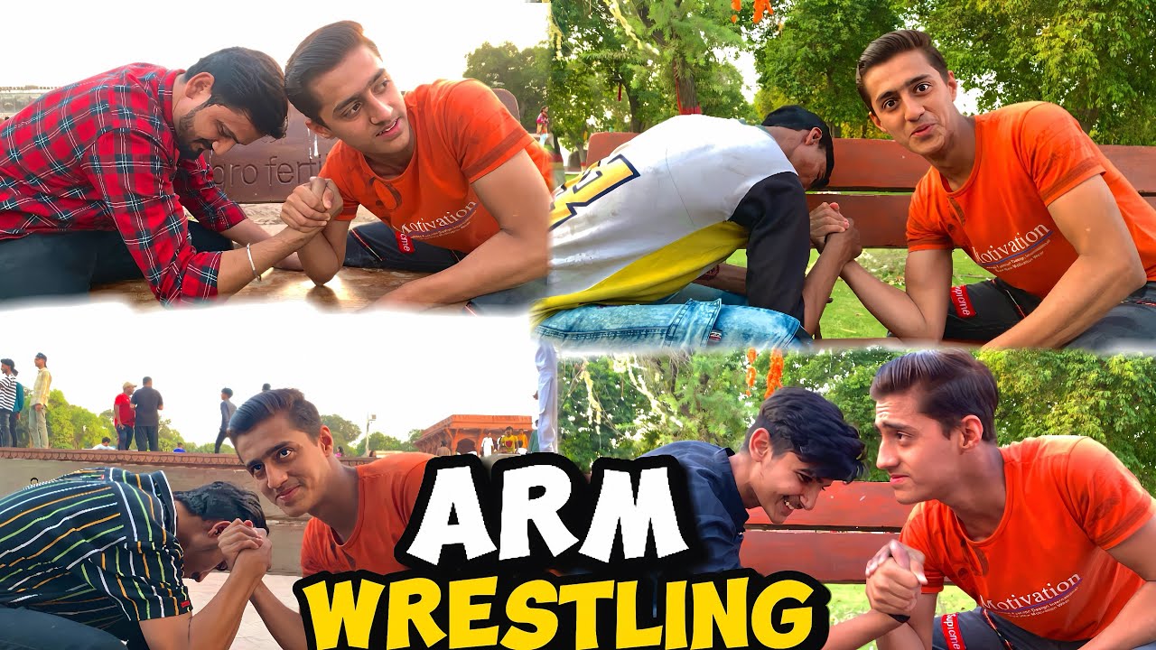 ARM WRESTLING CHALLENGE WITH RANDOM PEOPLE 😱