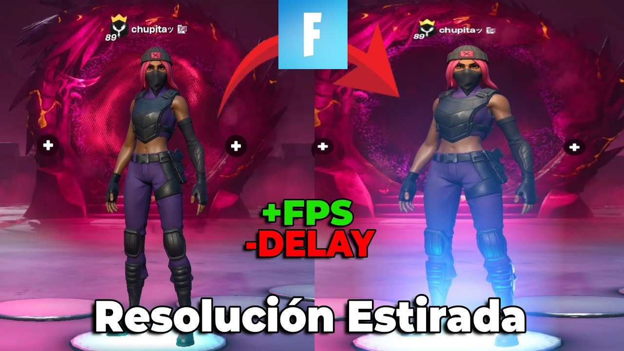 Como poner resoluciones estiradas en fortnite pc (nvidia) (+FPS, -INPUT LAG) ✅