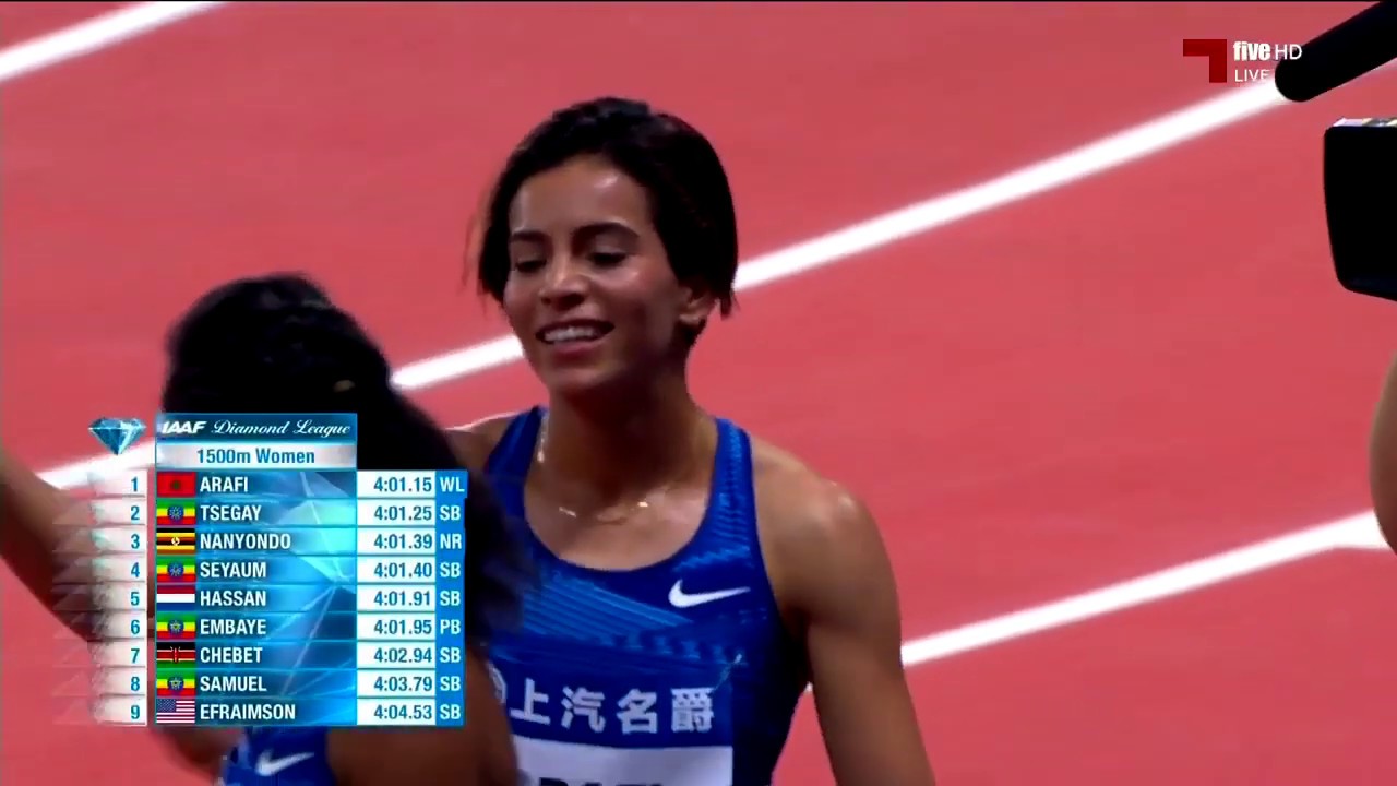 Rababe Arafi remporte la course de 1500m au meeting de Shanghai