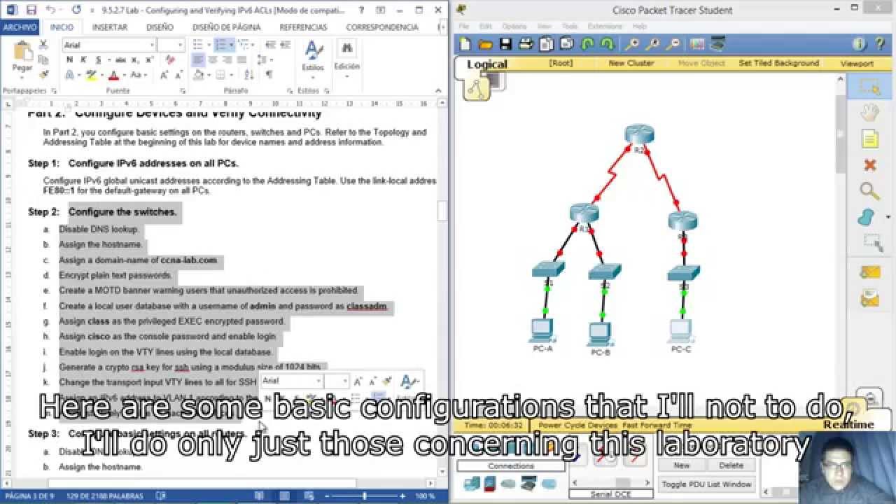 4.3.2.7 - 9.5.2.7 Lab - Configuring and Verifying IPv6 ACLs