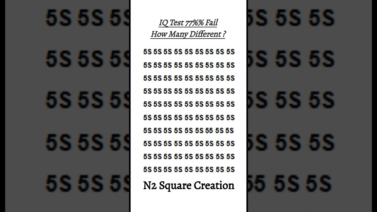 IQ Test 77%% FailHow Many Different ? #iq #iqtest #iqgames #eyetest #shorts #short #viral #ytshort