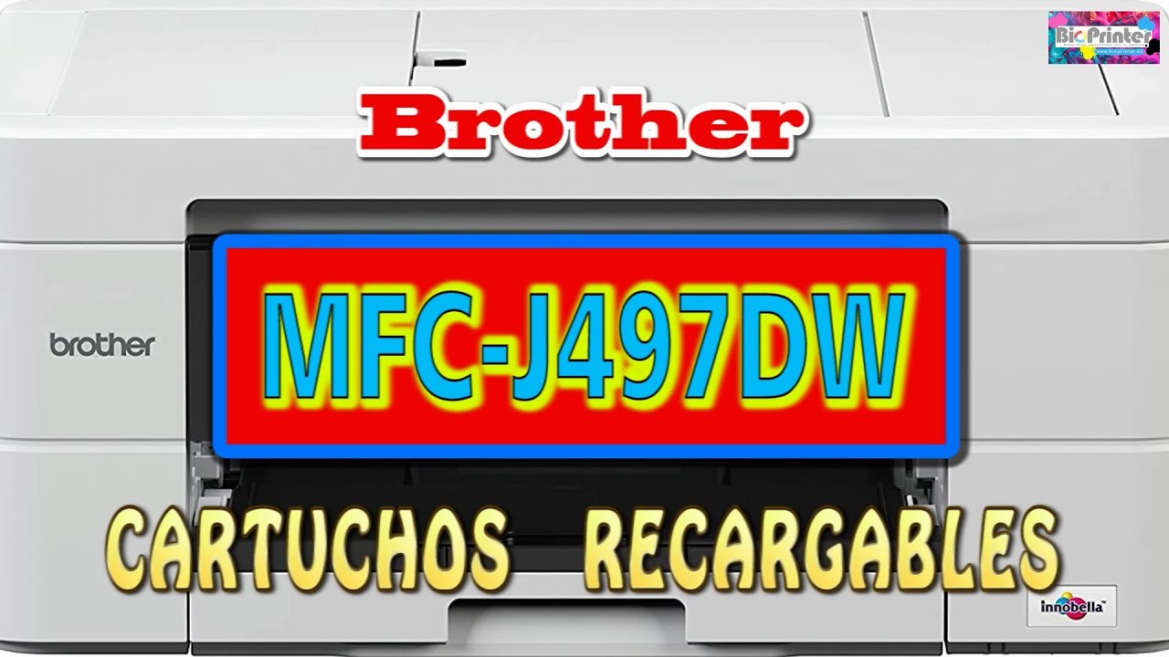CARTUCHOS RECARGABLES para BROTHER MFC-J497DW. REFILLABLE CARTRIDGES FOR MFC-J497DW