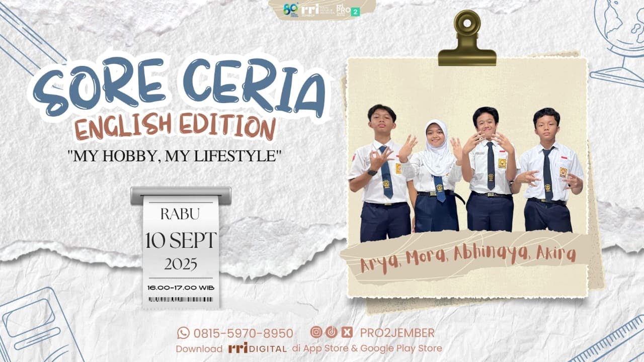 SORE CERIA |  MY HOBBY, MY LIFESTYLE