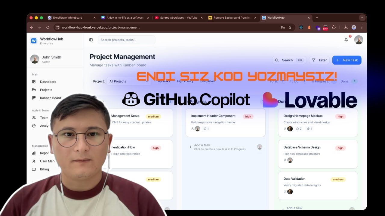 AI yordamida Web Ilovalarni Qurish, Vayb Koding (v0.dev, lovable.dev, Copilot yordamida)