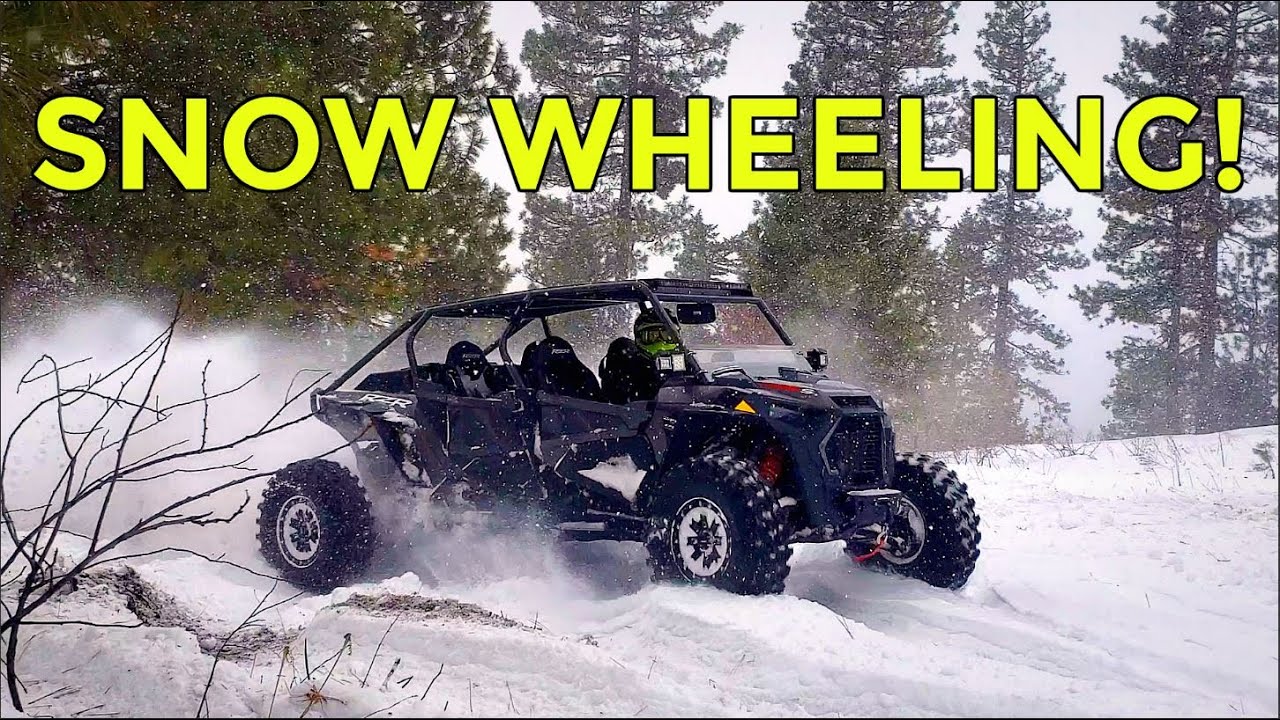 RZR Turbo S, Maverick X3 XRS RR, KRX 1000 Snow Wheeling!