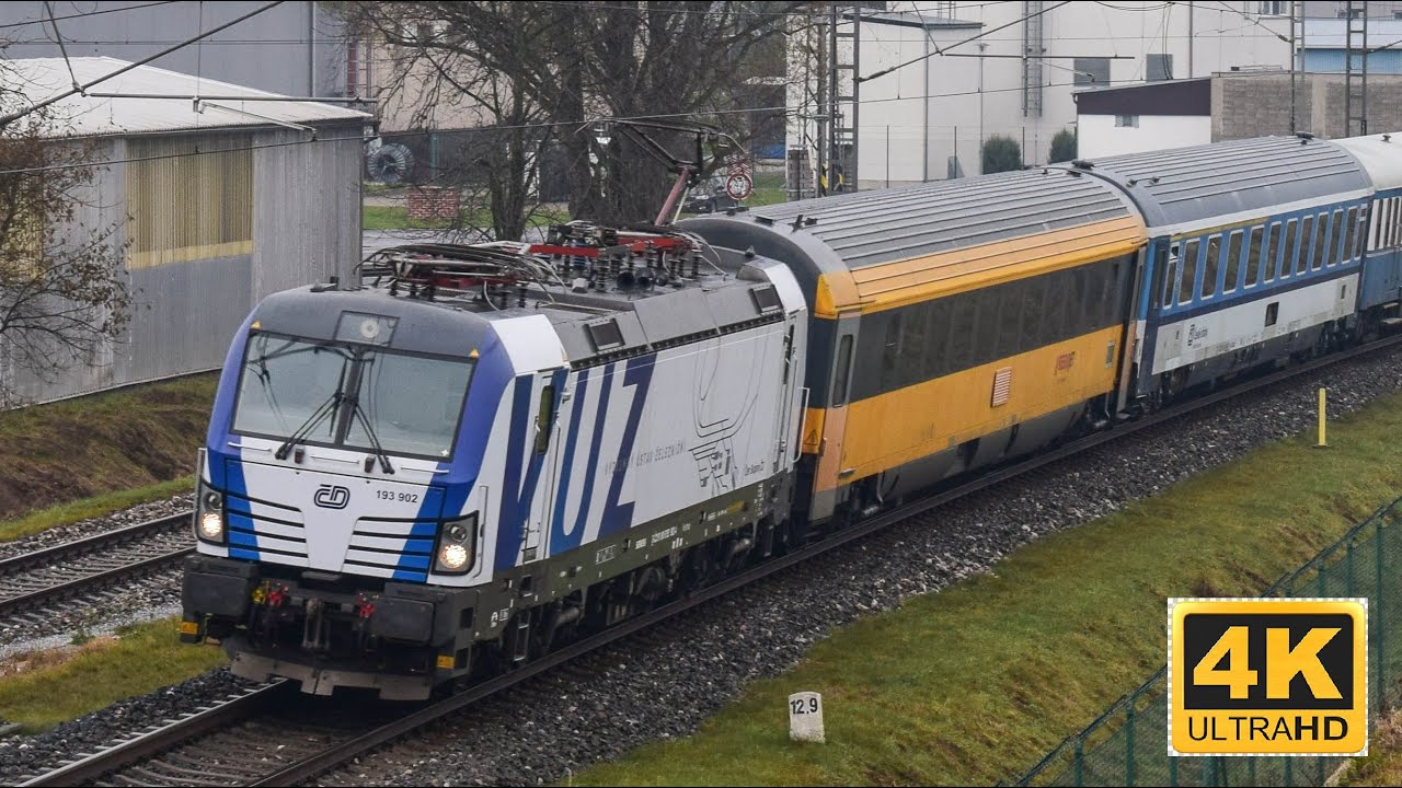 Vectron 193.902 test rychlobrzdy s 15 vozy. VUZ Velim test centre 2022