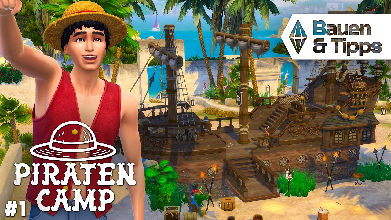 Abenteuer Ausflugsziel 🏴‍☠️  Piratenschiff in Die Sims 4 bauen 💚 Let's Build #1 (deutsch)