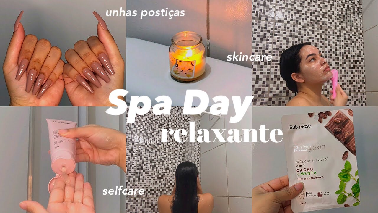 spa day relaxante | spa day para relaxar, autocuidado, skincare, unhas da shein, cabelo, etc