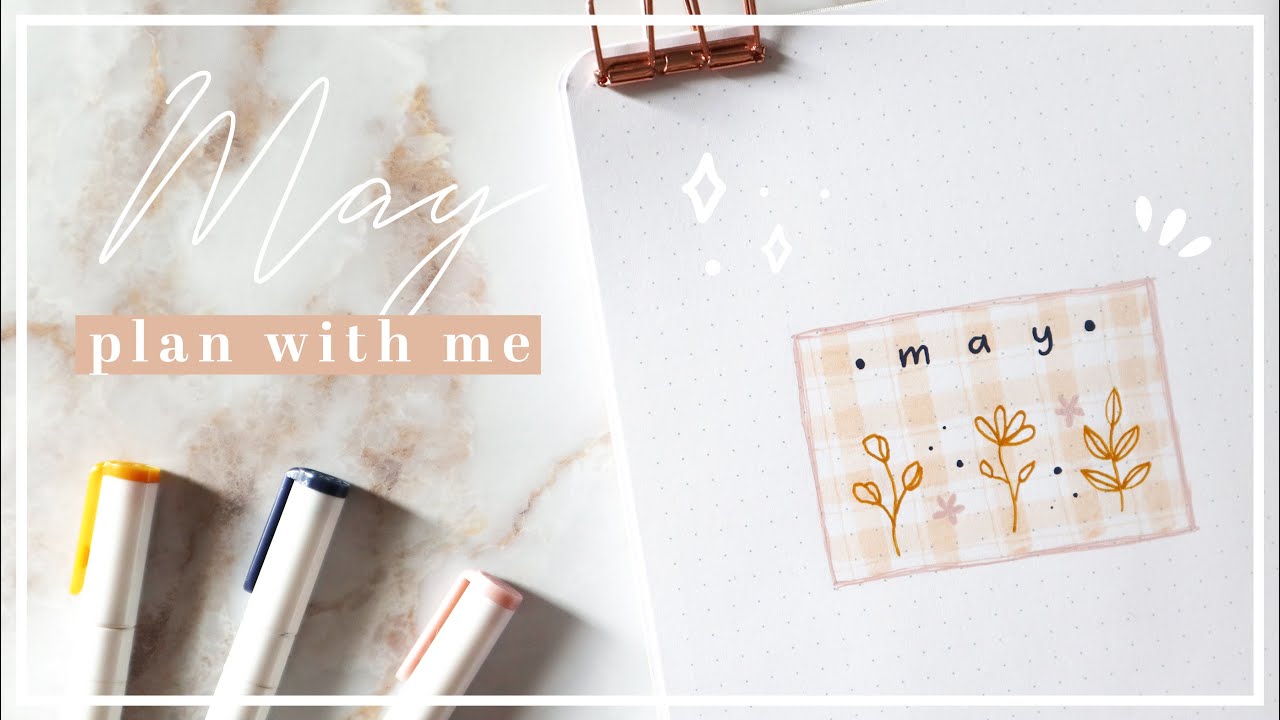 may 2022 bullet journal setup | plan with me | cute picnic theme 🌼