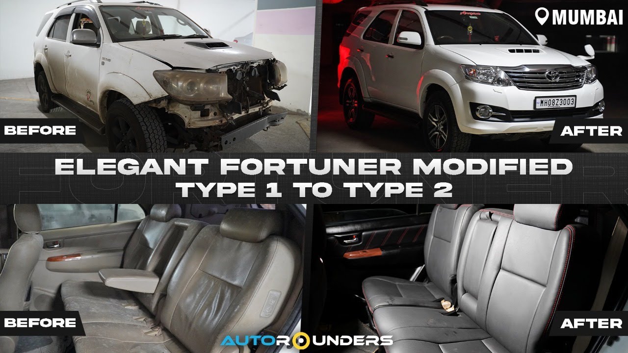 Fortuner Modified from Type 1 to Type 2 with Black sporty interior