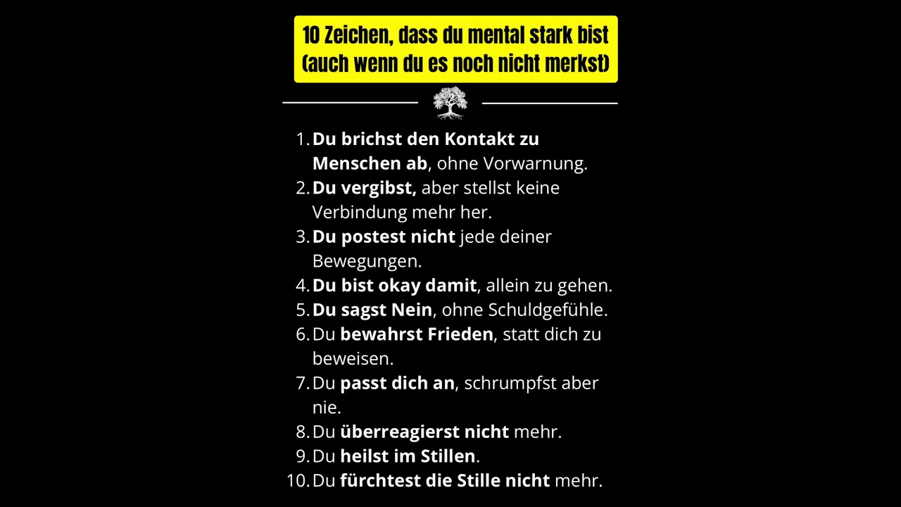 10 Zeichen, dass du st&auml;rker bist als 99% der Menschen! #mentalstrength #mindsetpower #selfgrowth